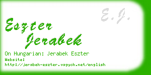 eszter jerabek business card